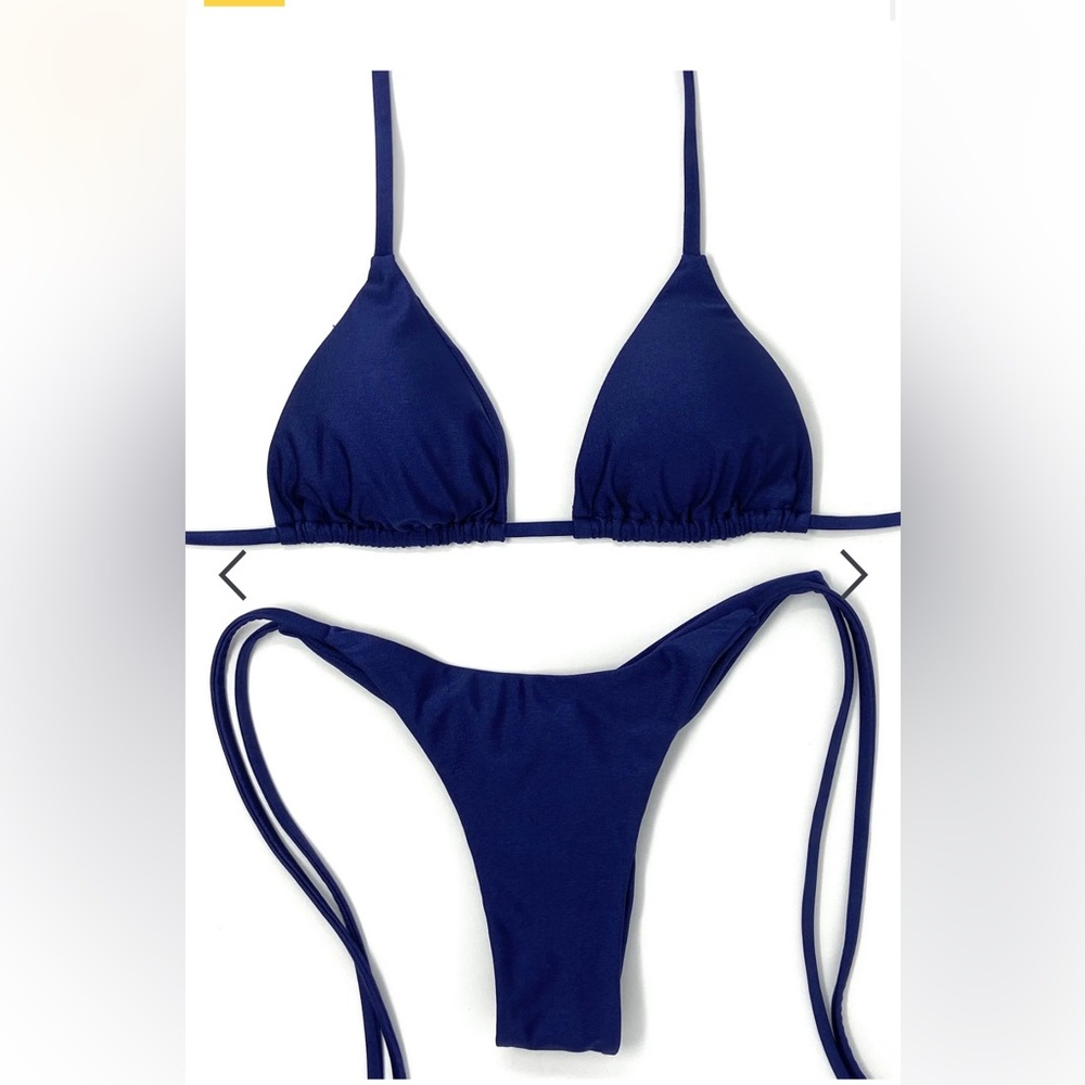 BERRY CHEEKY TRIANGLE TOP // BERRY CHEEKY BOTTOM - SAPPHIRE (SET)